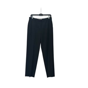 MaxMara Black Virgin Wool Tapered Trouser Pants Size 8